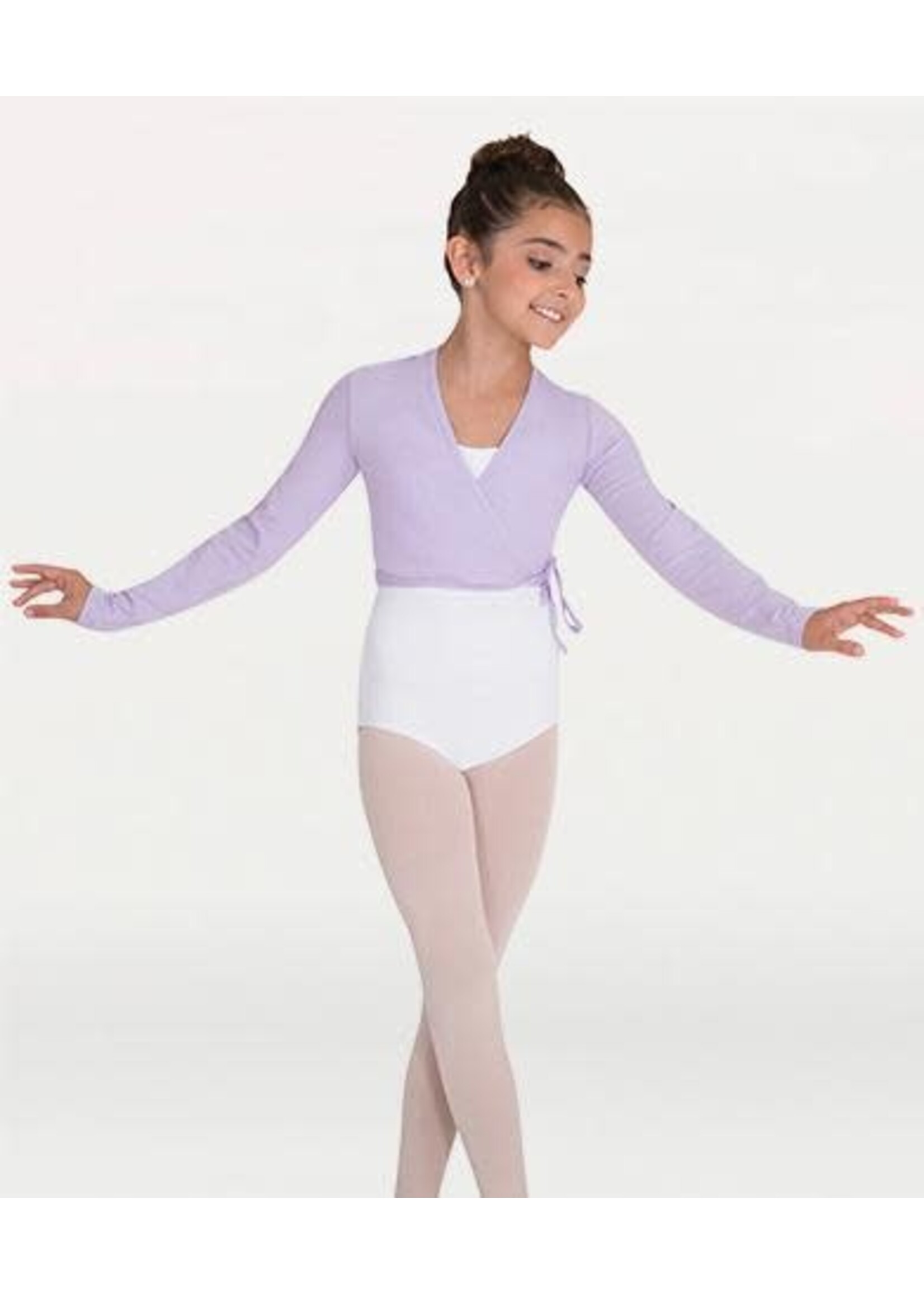 Body Wrappers Body Wrappers 3201 Girls Long Sleeve Wrap Sweater