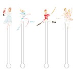 Simply Jessica Marie Nutcracker Watercolor Acrylic Stir Sticks Set of 4