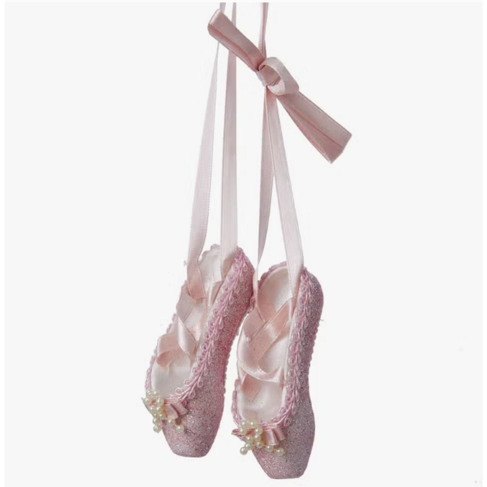 Kurt S. Adler, Inc. Kurt S Adler 8" Resin Pink Glitter Ballet Shoes Ornament Single