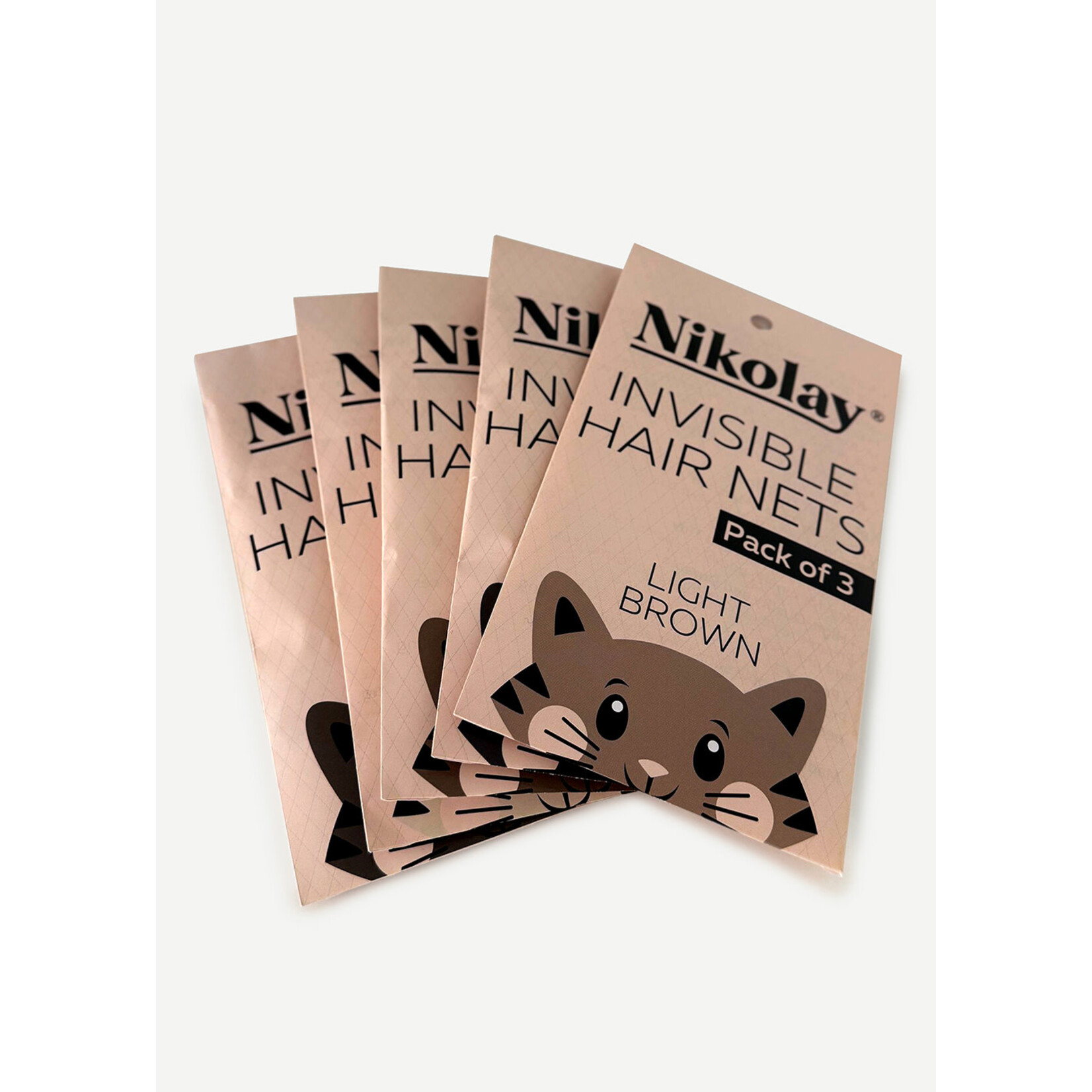 Nikolay HA2005N Invisible Hair Nets (Pack of 3)