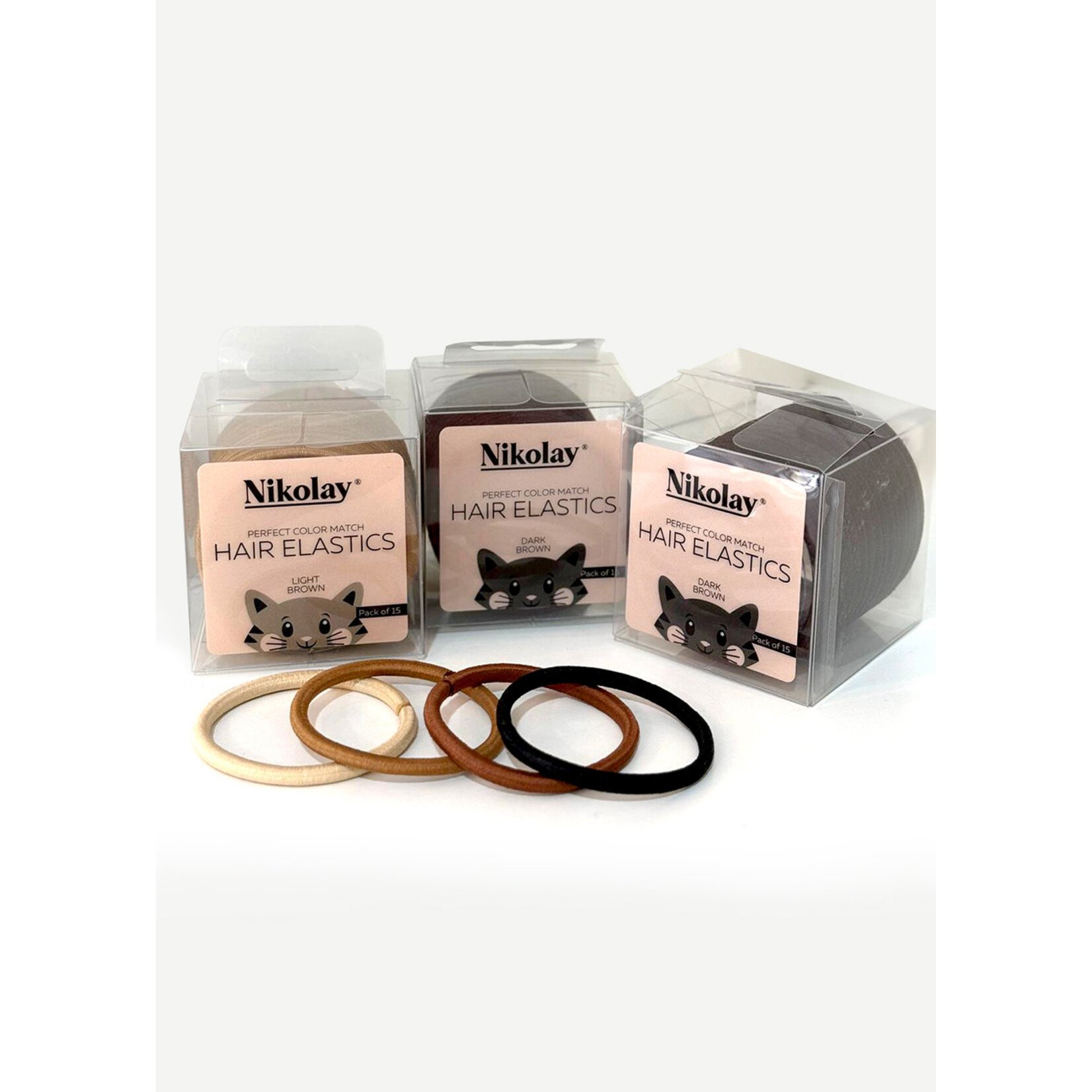 Nikolay Nikolay HA1001N Hair Elastics, pack of 15