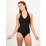 Suffolk Pointe Company Suffolk 2693A Adult Flower Pinch Front Halter Leotard