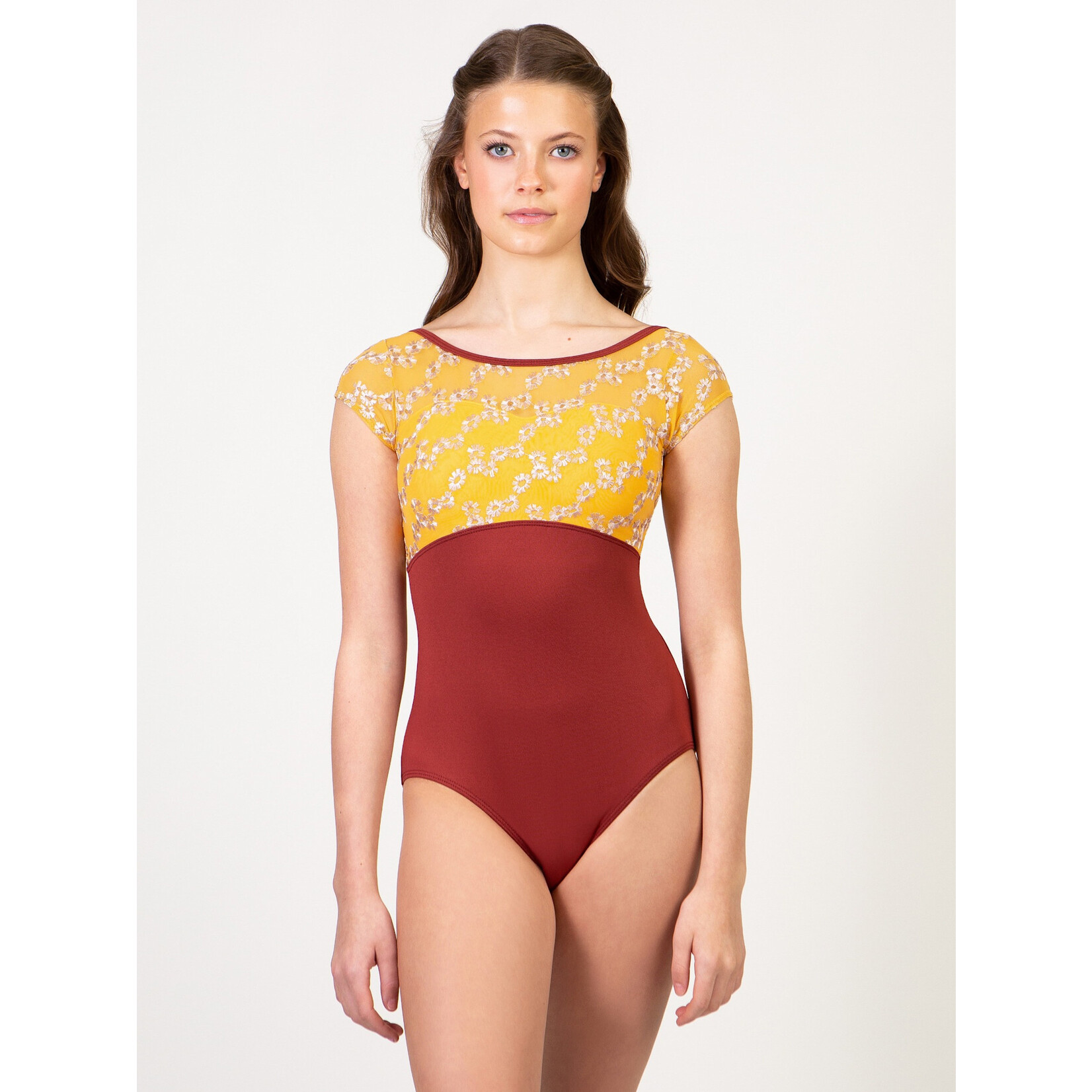 Suffolk Pointe Company Suffolk 2684A Adult Daisy Empire Sweetheart Cap Sleeve Leotard