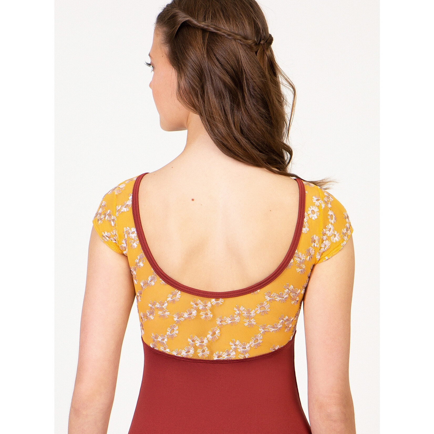 Suffolk 2684A Adult Daisy Empire Sweetheart Cap Sleeve Leotard