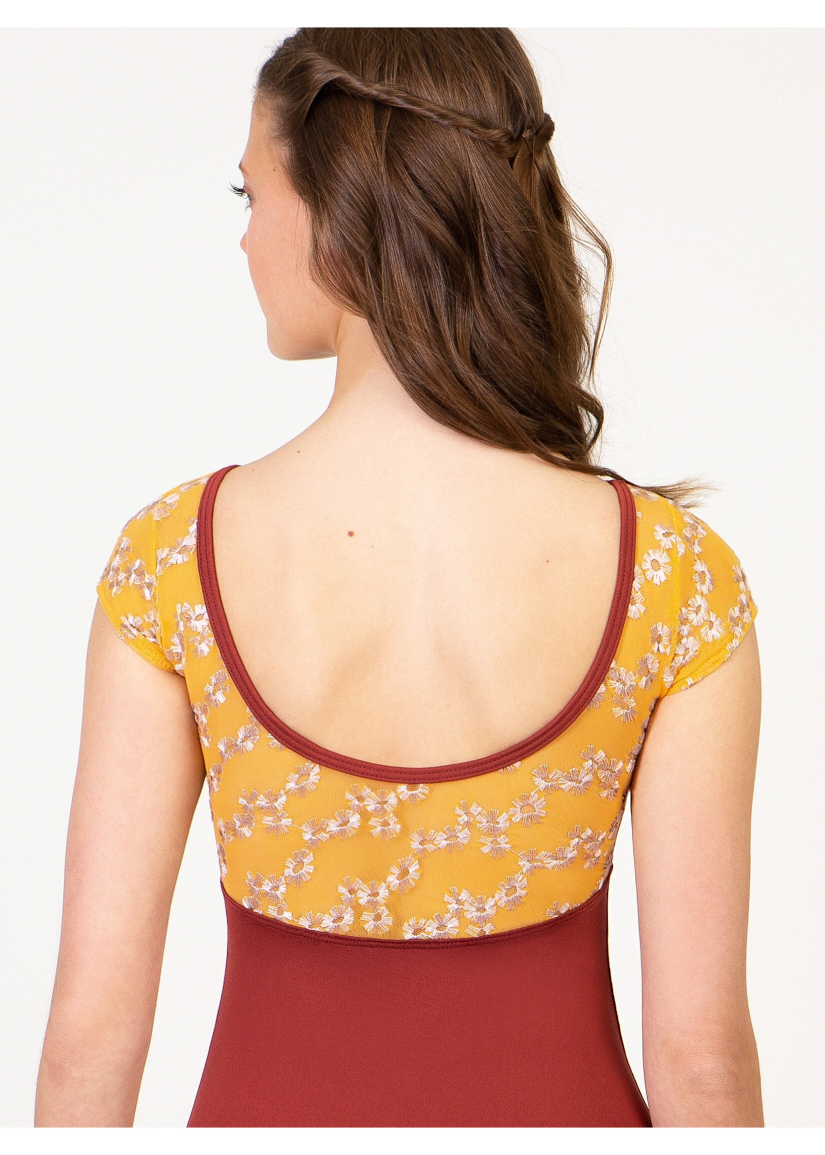 Suffolk Pointe Company Suffolk 2684A Adult Daisy Empire Sweetheart Cap Sleeve Leotard