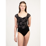Suffolk Pointe Company Suffolk 2660A Adult Soiree Pinch Front Cap Sleeve Leotard
