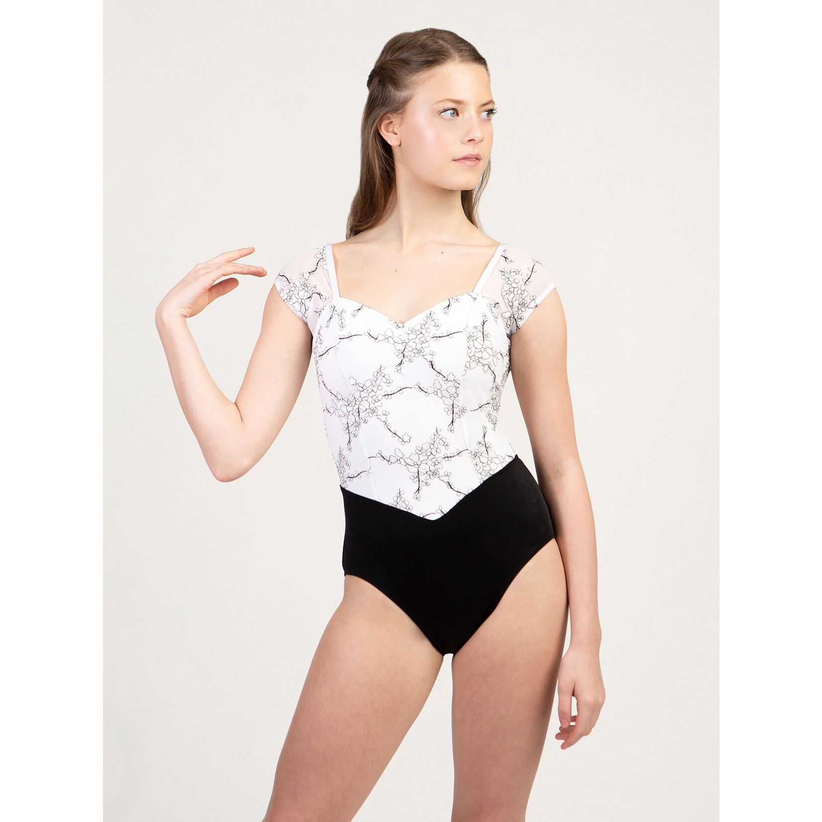 Suffolk Pointe Company Suffolk 2660A Adult Soiree Pinch Front Cap Sleeve Leotard