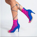 MyZiji Eva Open Toe Lace Up Sock Bootie