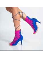 MyZiji MyZiji Eva Open Toe Lace Up Sock Bootie