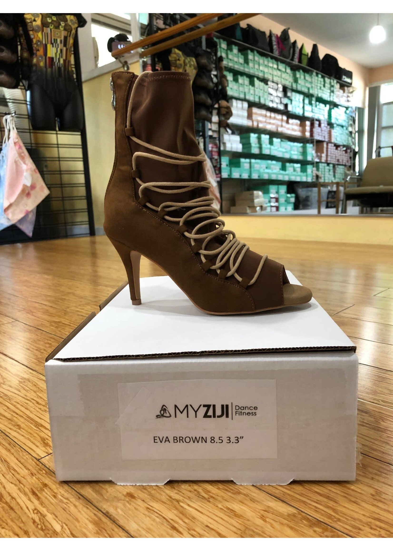 MyZiji MyZiji Eva Open Toe Lace Up Sock Bootie