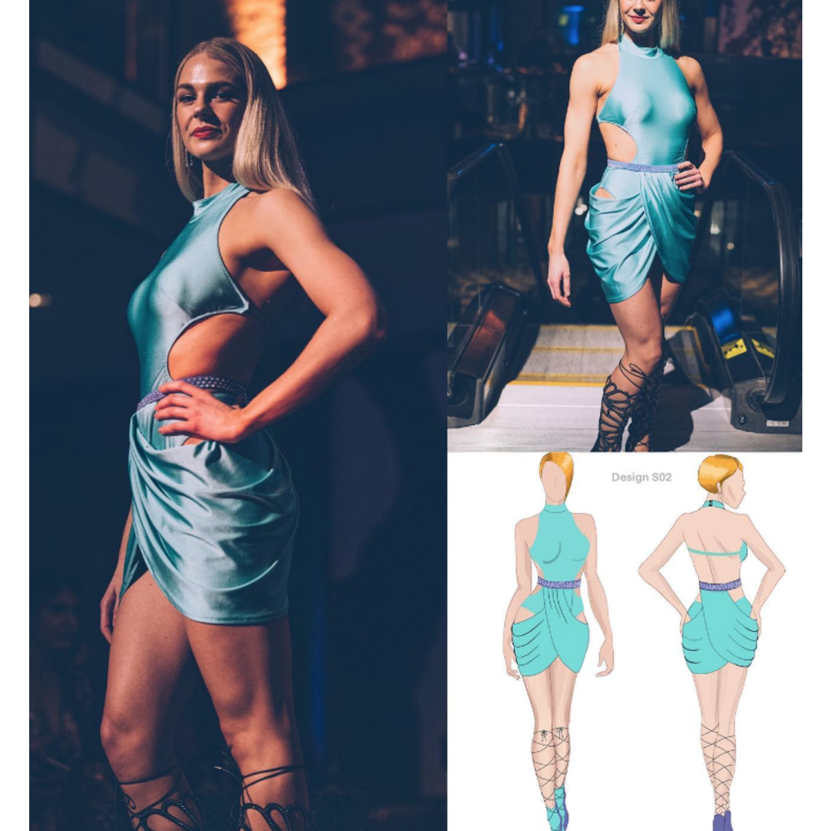 MyZiji MyZiji Design S02 Two Piece Latin Dance Costume
