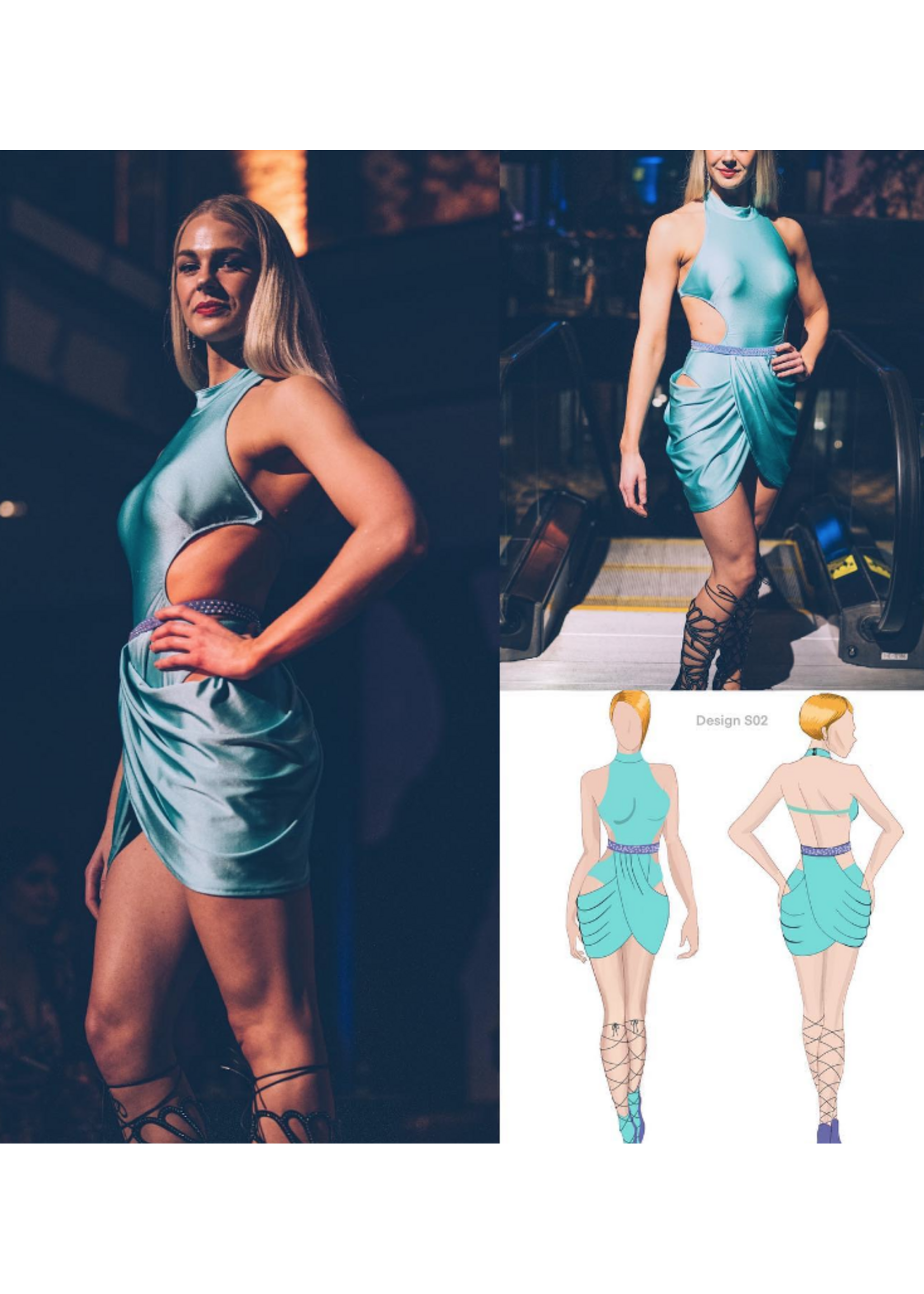 MyZiji MyZiji Design S02 Two Piece Latin Dance Costume