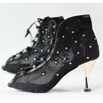 MyZiji Rose Lace Up Ankle Booties