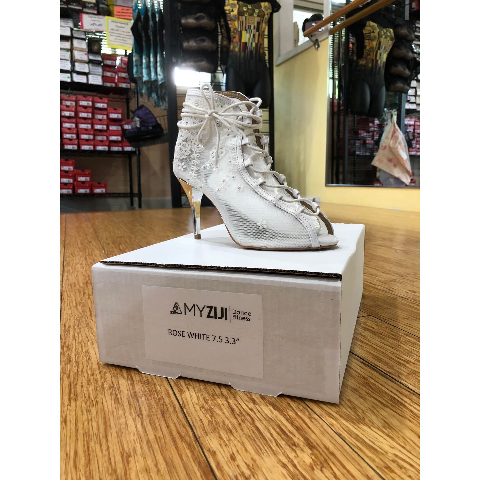 MyZiji MyZiji Rose Lace Up Ankle Booties