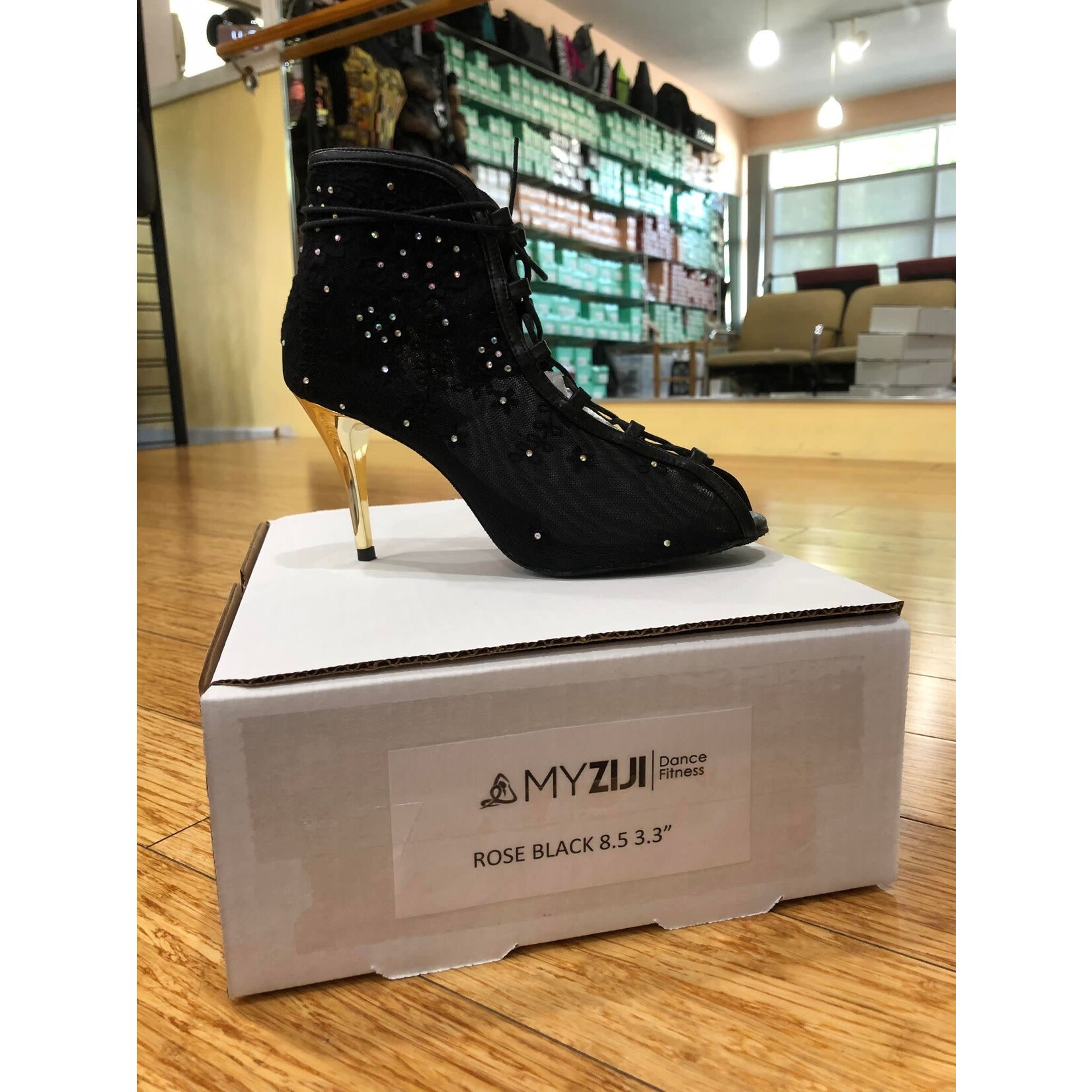 MyZiji Rose Lace Up Ankle Booties