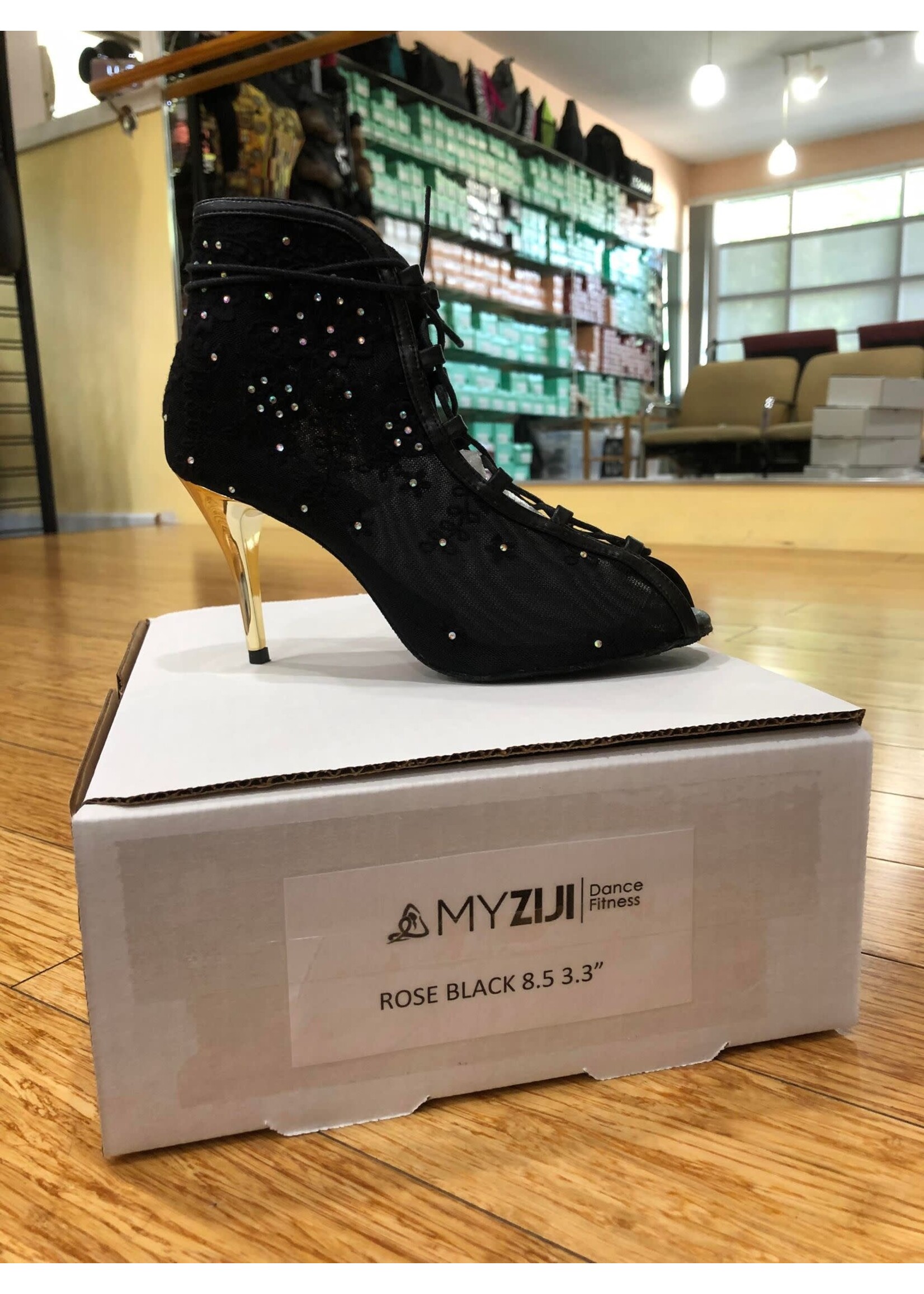 MyZiji MyZiji Rose Lace Up Ankle Booties