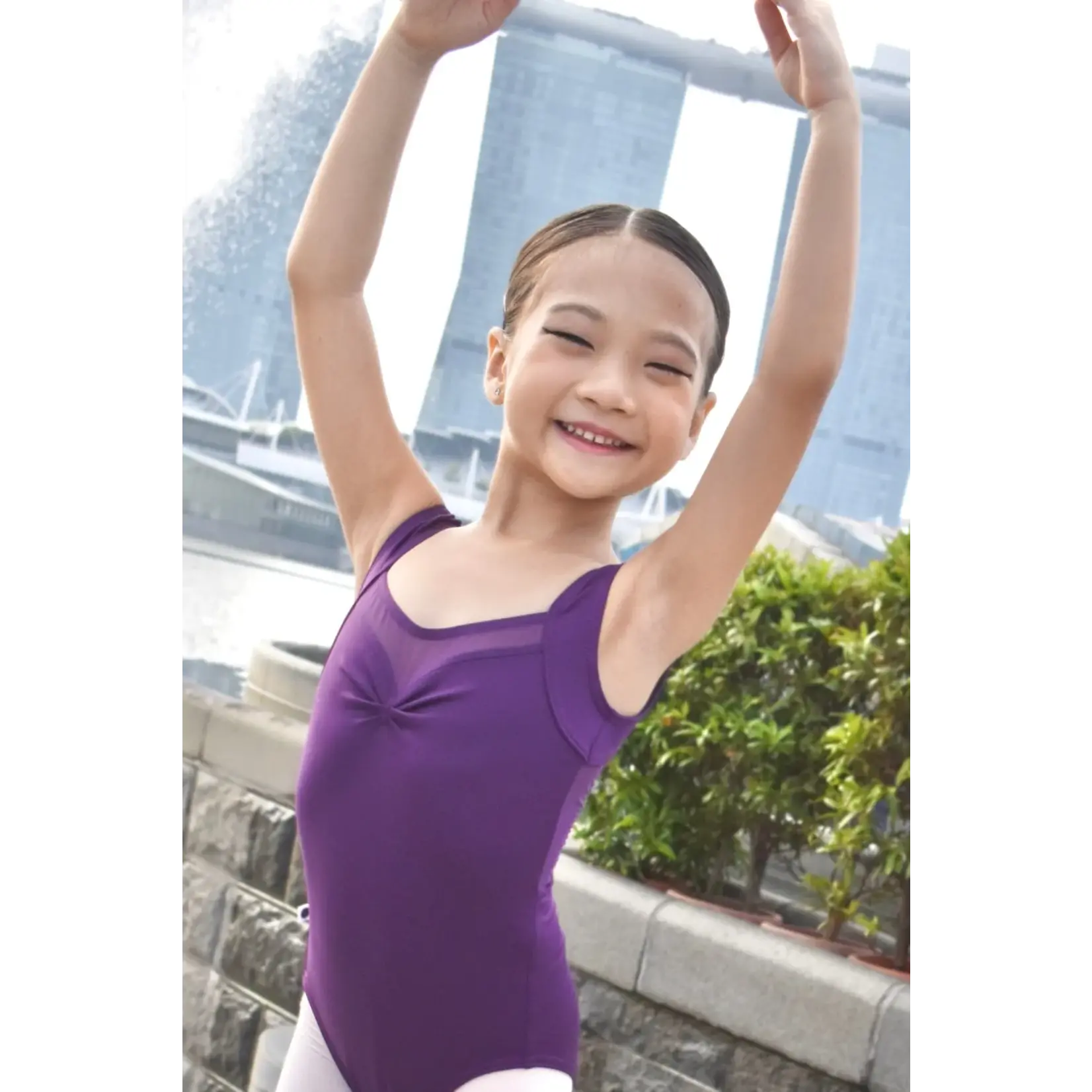AK Dancewear 2108 Girls Chrissy in Core Pinchfront Tank Leotard