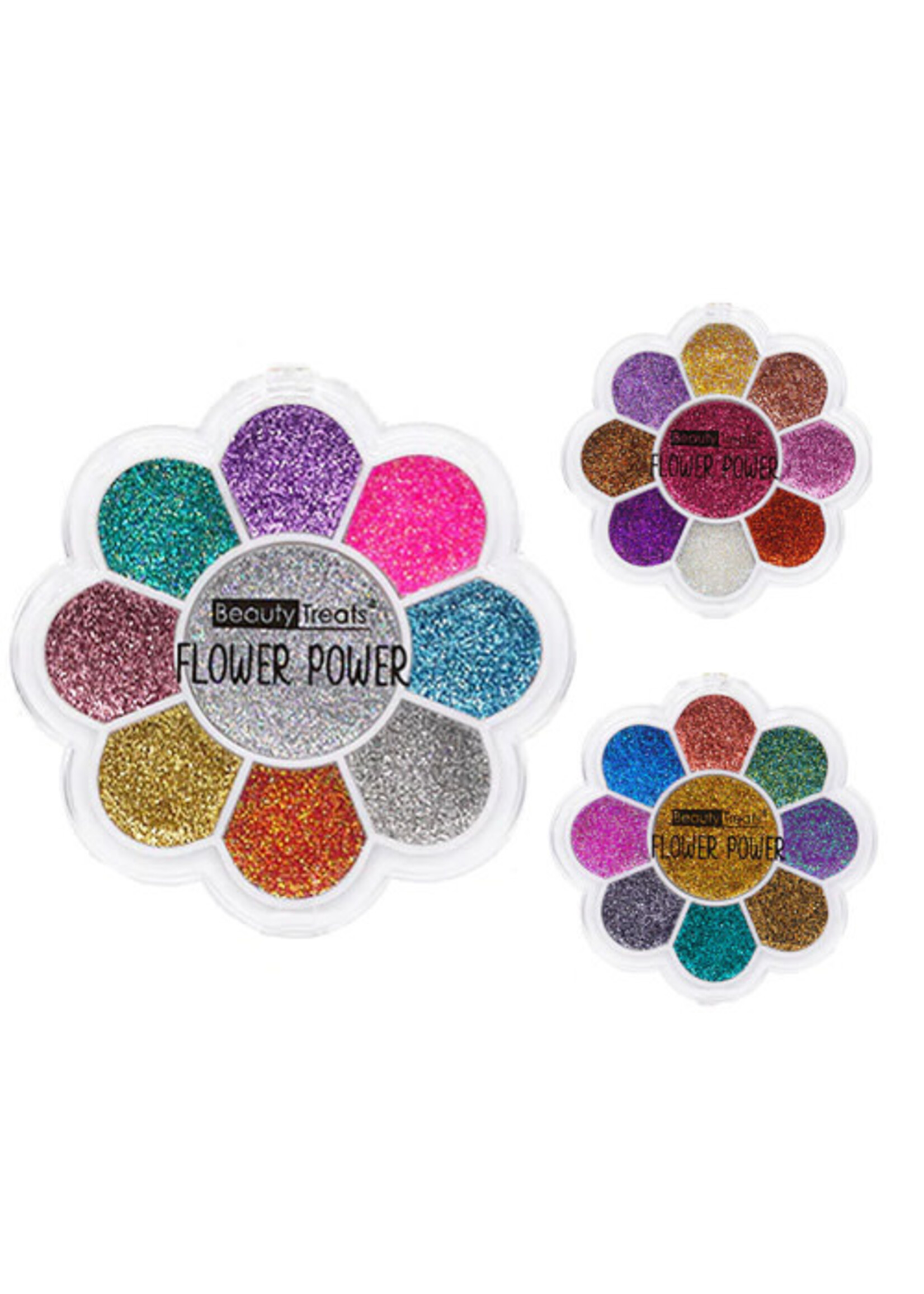 Dasha Dasha 2515 Flower Power Glitter Palette Assorted SET OF THREE