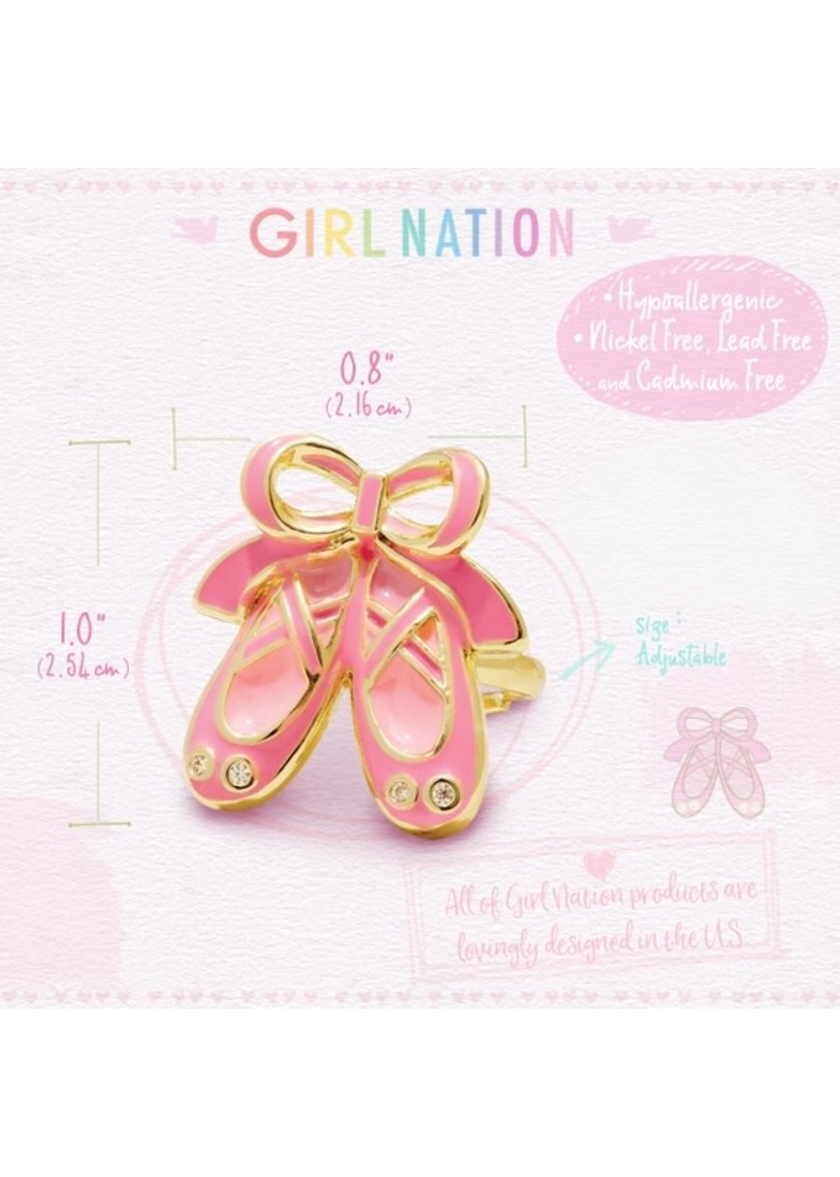 Girl Nation Girl Nation Twinkle Toes Adjustable Ring