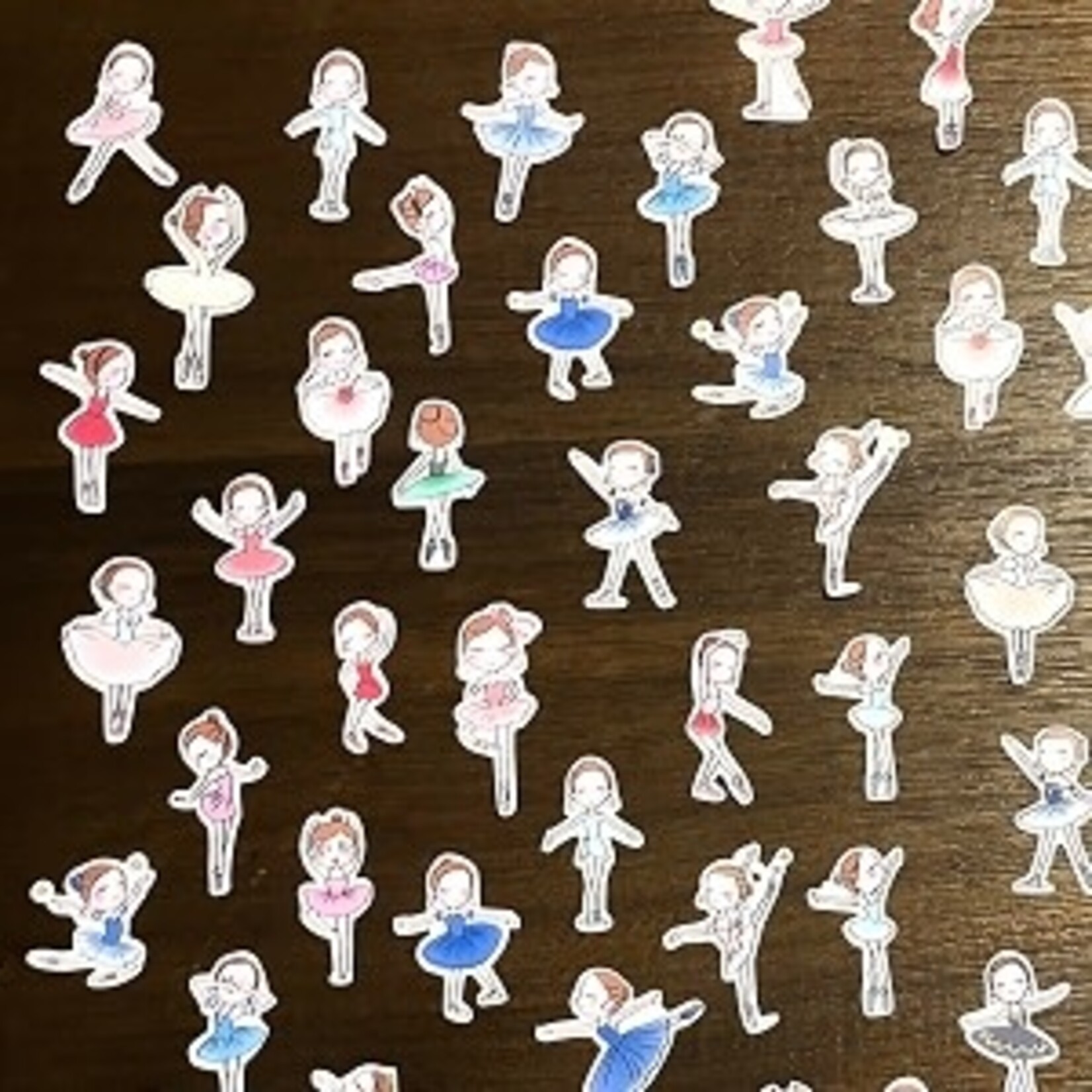 CJ Merchantile G476 1.5" Ballerina Stickers Assorted