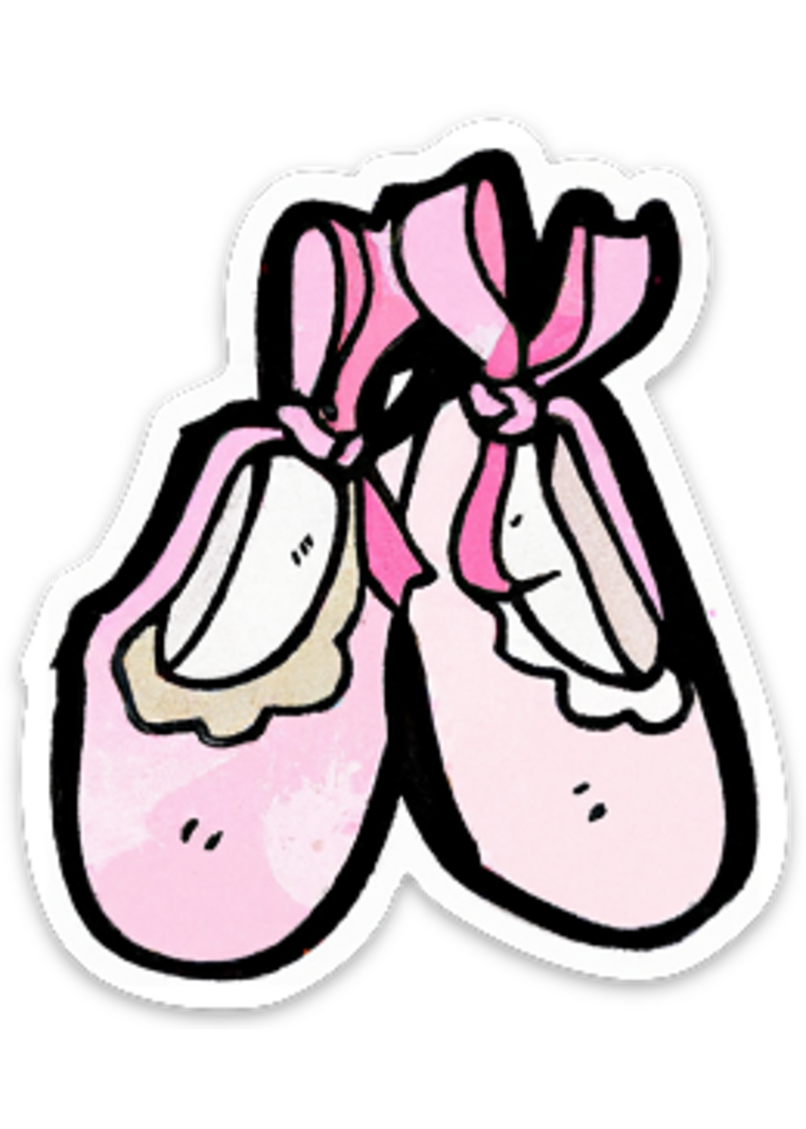 CJ Merchantile CJ Merchantile G497 3" Ballerina Slippers Vinyl Sticker