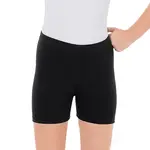 Eurotard Girls 10262Cotton Lycra Mid-Thigh Shorts