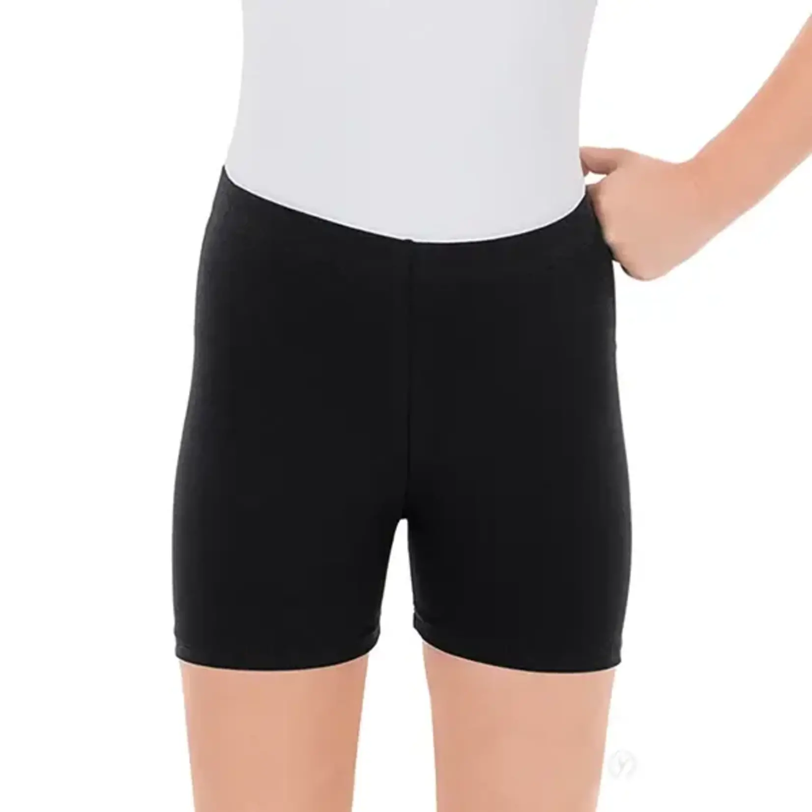 Eurotard Girls 10262Cotton Lycra Mid-Thigh Shorts