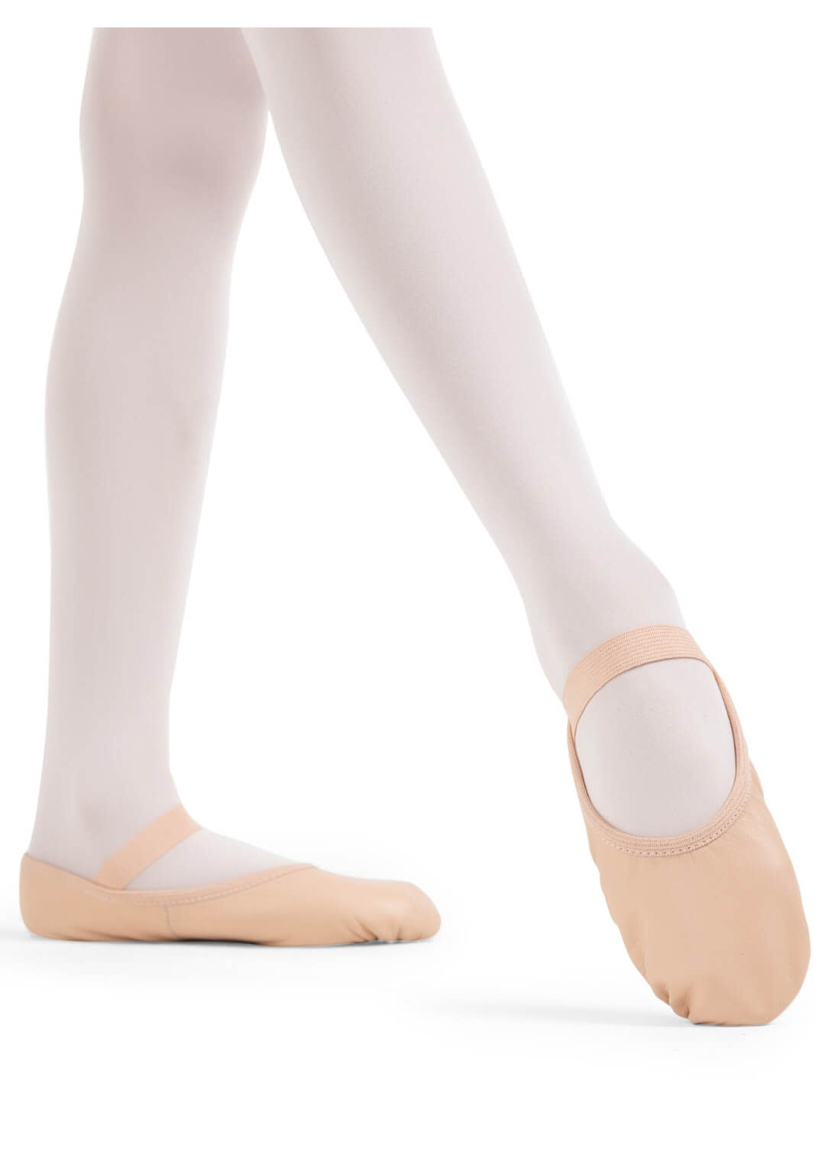 Capezio Capezio V100C  Girls Luna No Drawstring Leather Full Sole Ballet Shoe