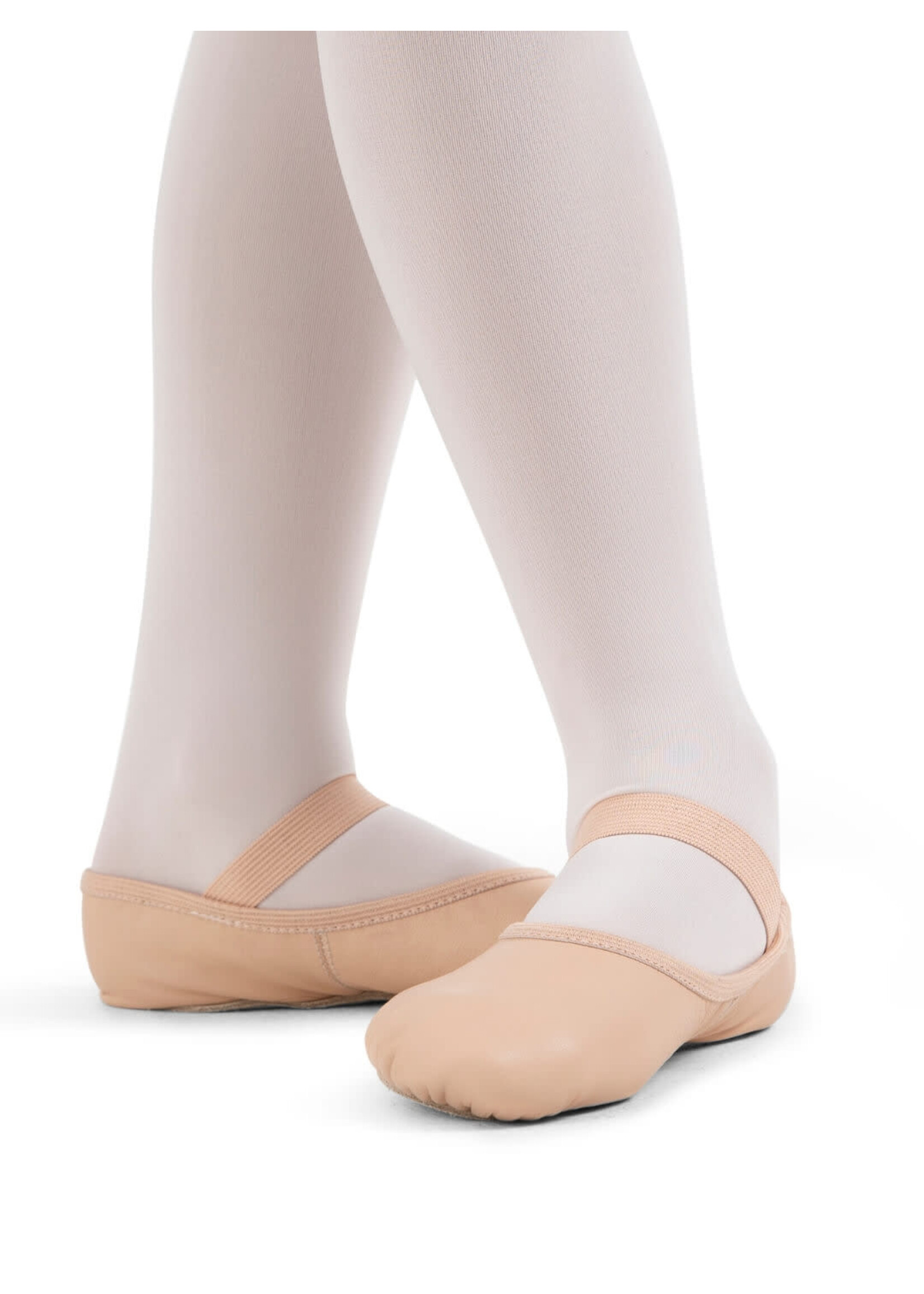 Capezio Capezio V100C  Girls Luna No Drawstring Leather Full Sole Ballet Shoe