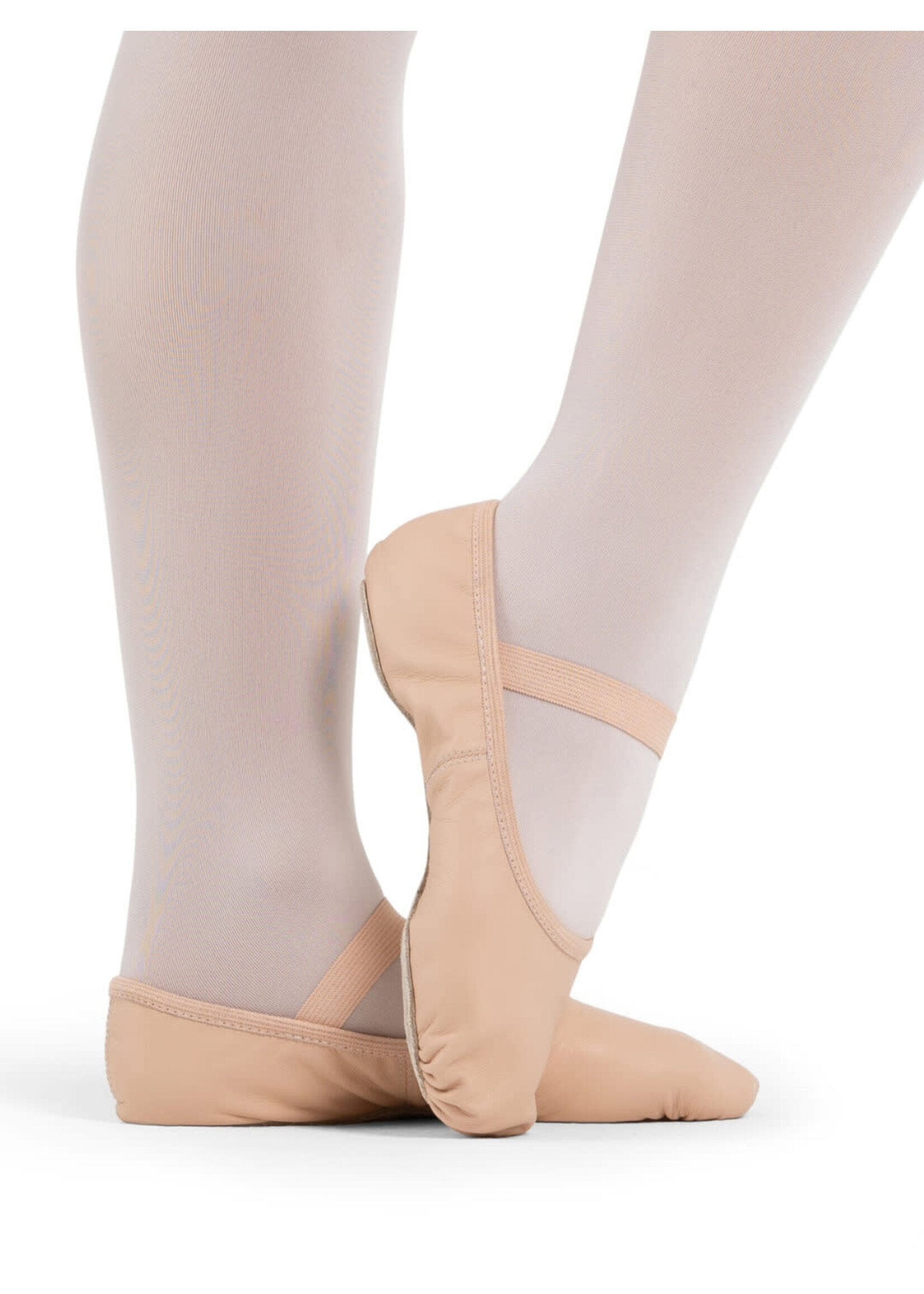 Capezio Capezio V100W  Womens Luna No Drawstring Leather Full Sole Ballet Shoe