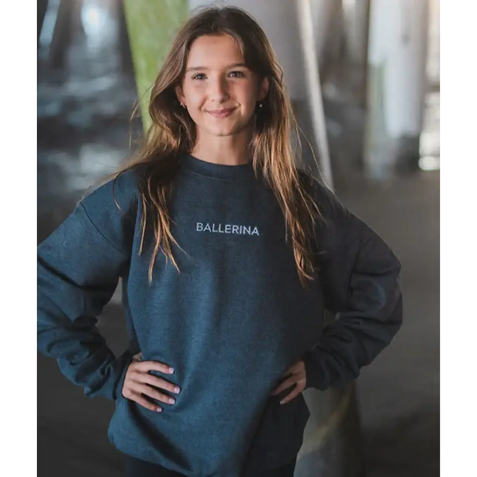 Covet Ballerina Embroidered Sweatshirt