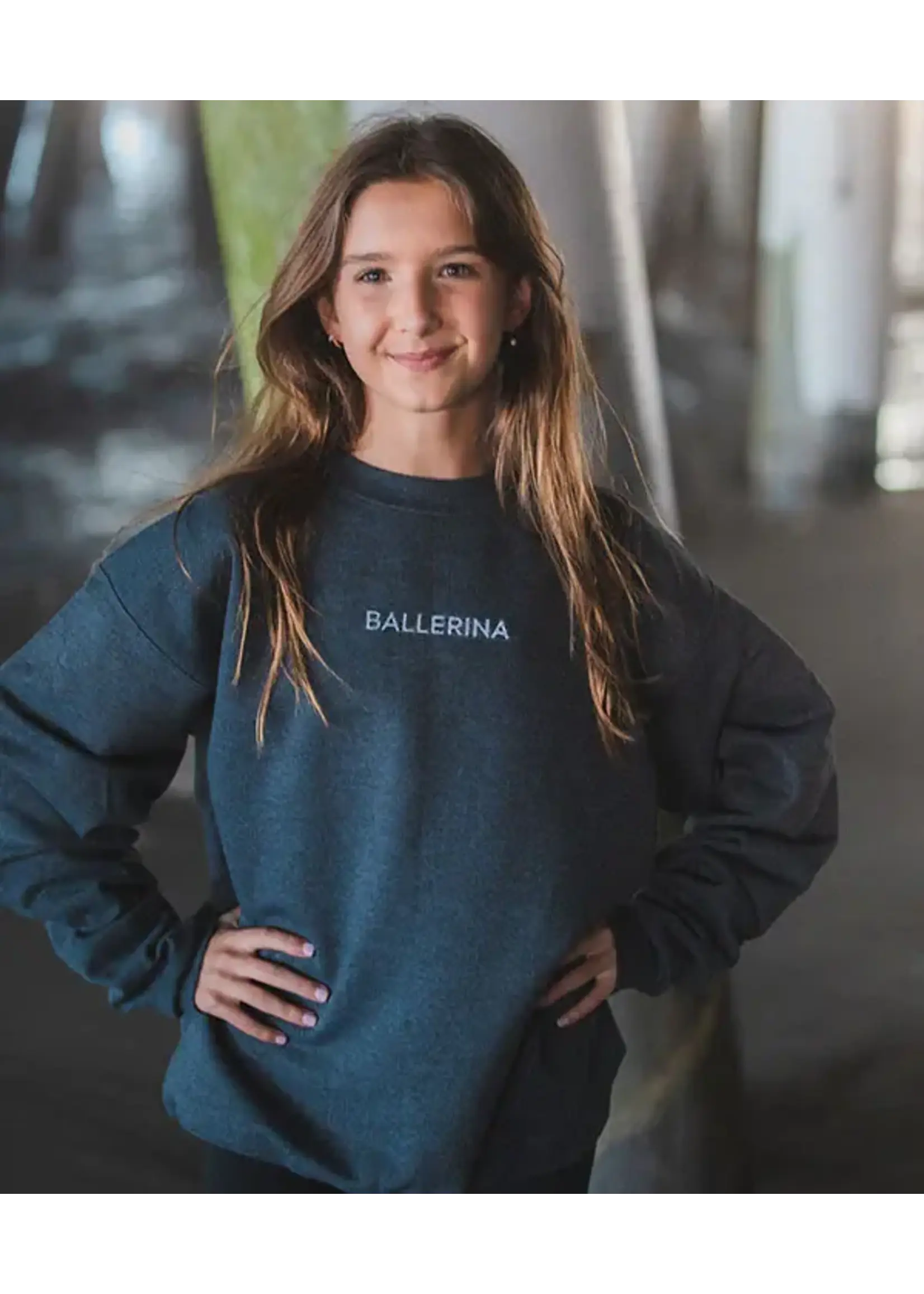 Covet Covet Ballerina Embroidered Sweatshirt