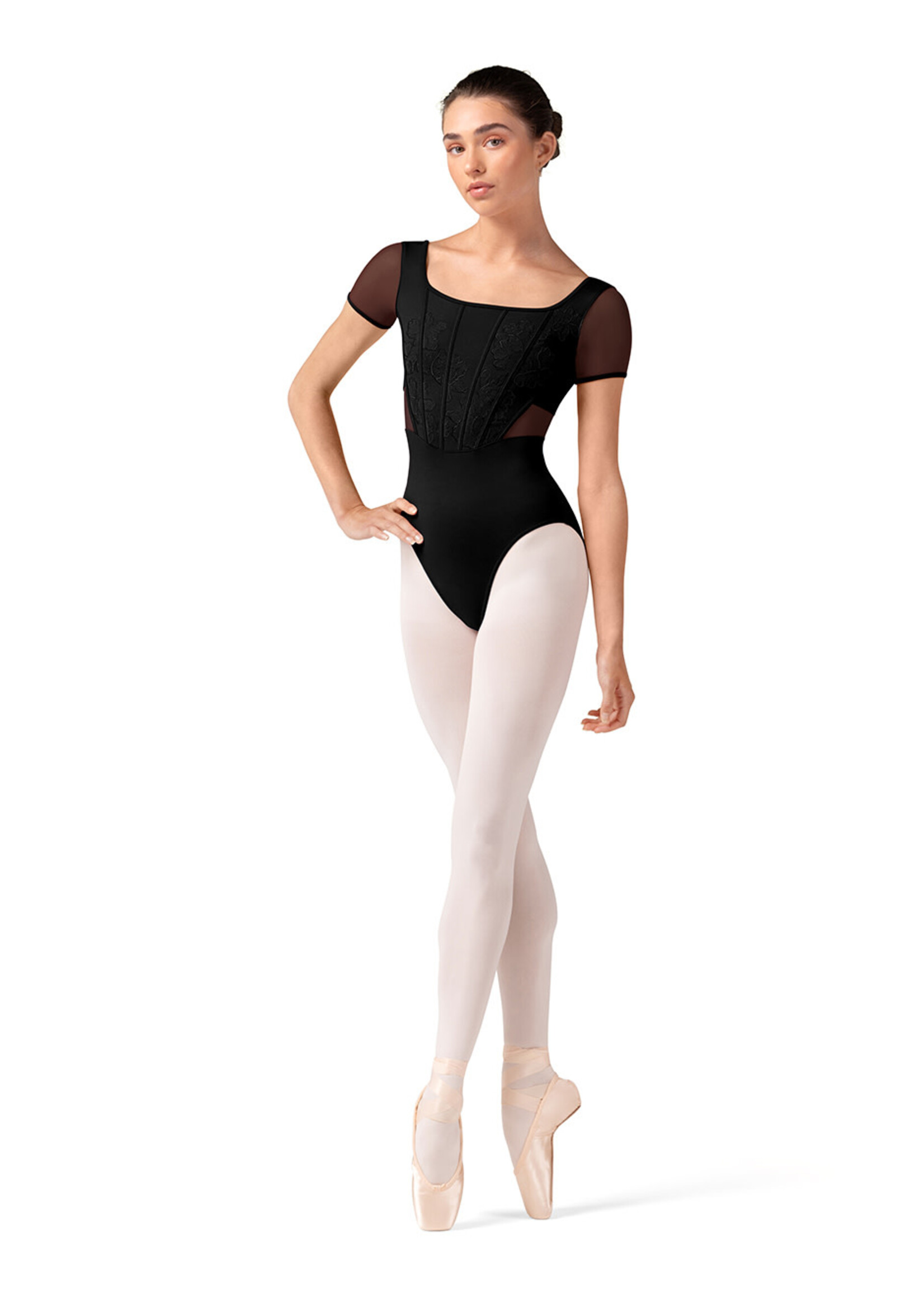 Bloch Bloch L20001 Ladies Embroidered Cap Sleeve Leotard
