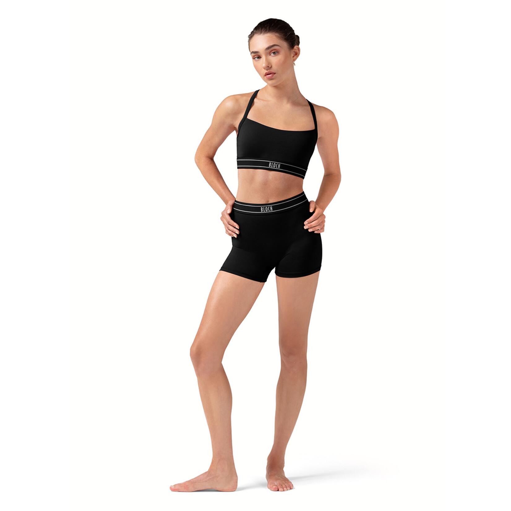 Bloch R90002 Ladies Logo Elastic Shorts