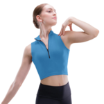 So Danca Adult Mock Neck Top with 1/4 Zipper SL199