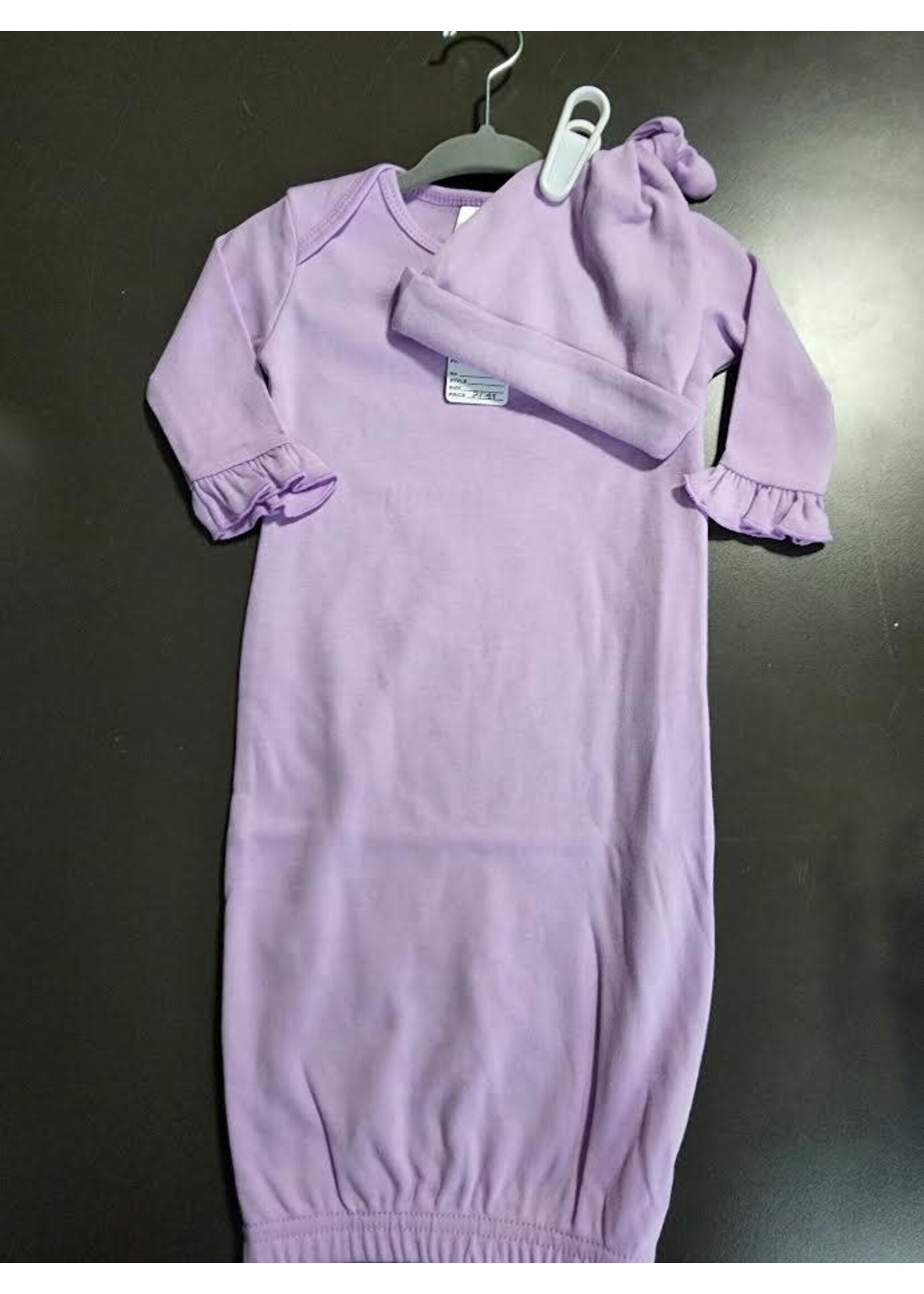 Blank Boutique Infant Gown with Matching hat