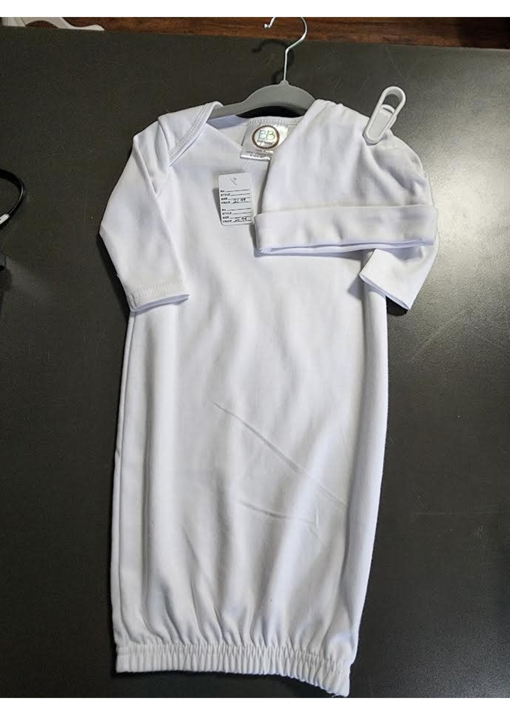 Blank Boutique Infant Gown with Matching hat