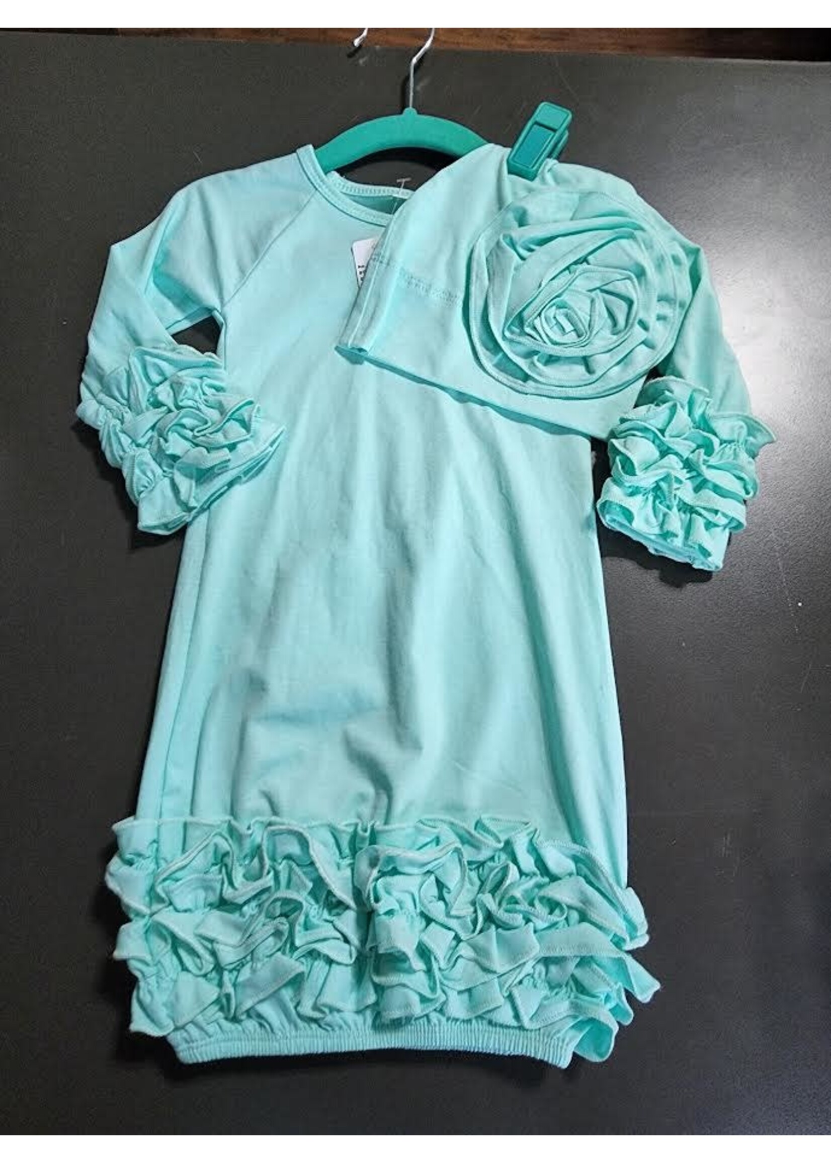Blank Boutique Infant Gown with Matching hat
