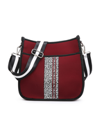 Jen & Co Jolee Printed/Striped Neoprene Crossbody w/ Guitar Strap