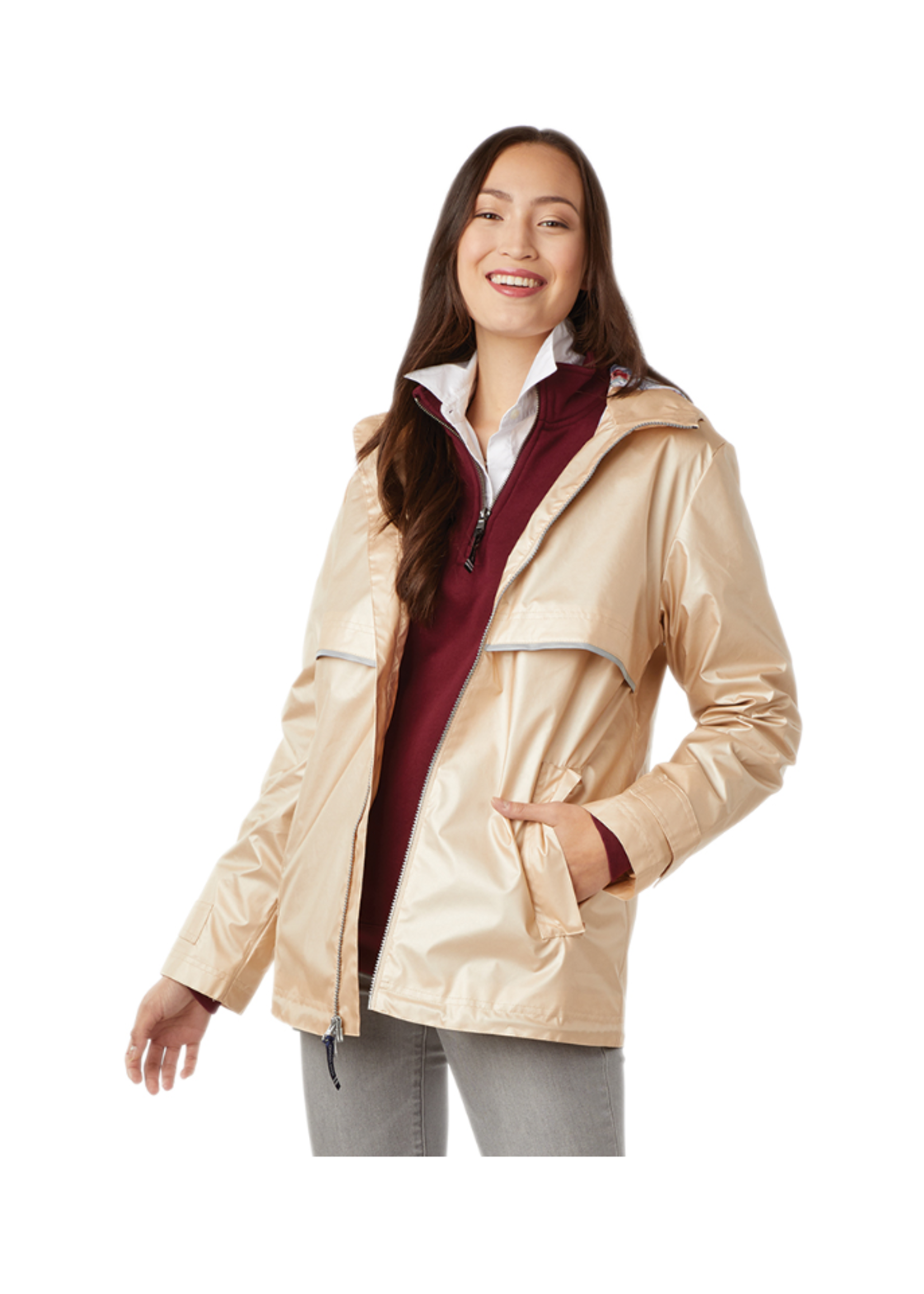 Charles River WOMEN'S NEW ENGLANDER® RAIN JACKET WITH PRINTED LINING
