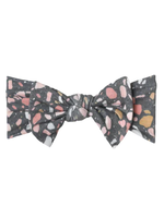 Copper Pearl Knit Headband Bow