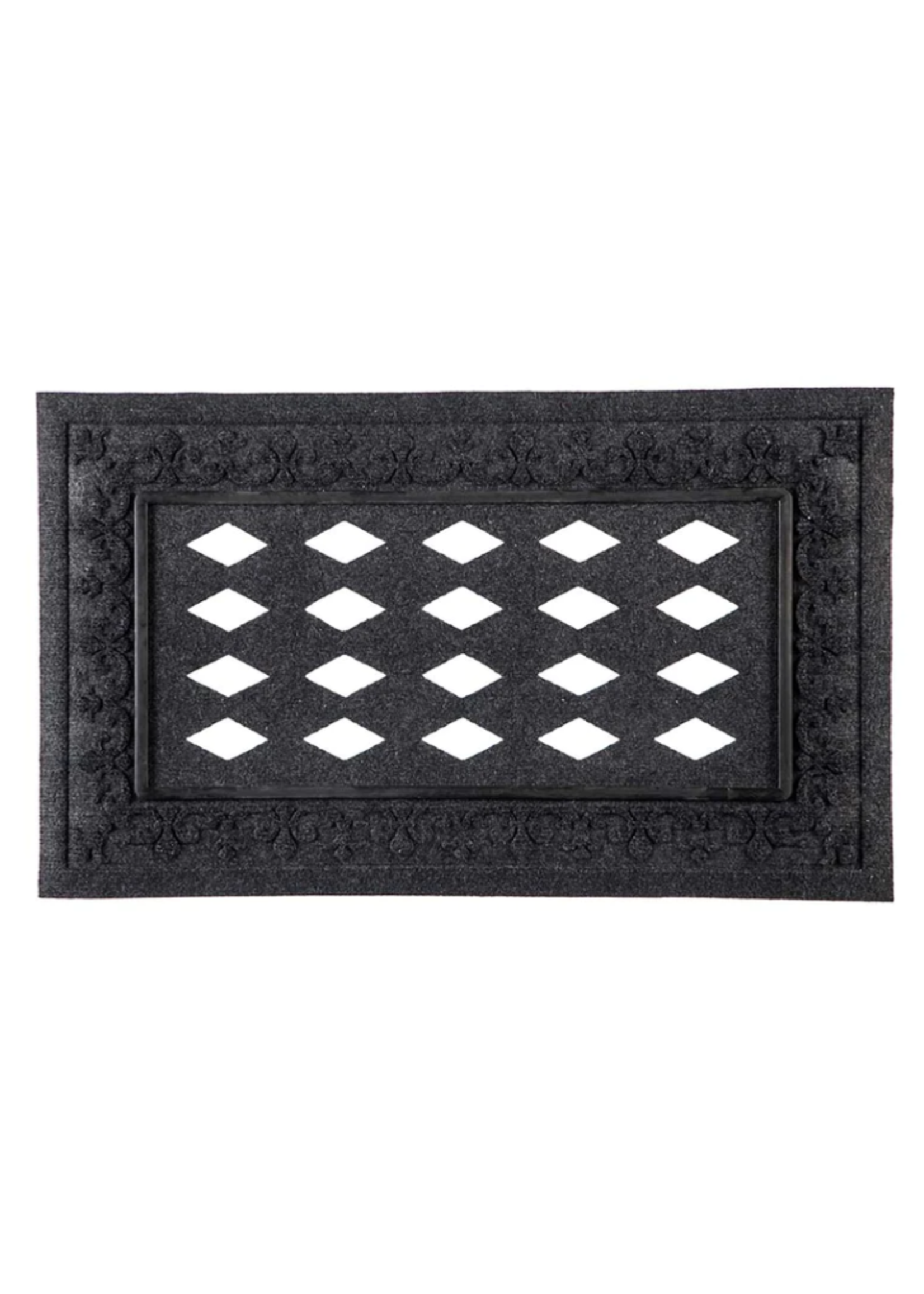 Evergreen Embossed Fleur de Lis Sassafras Mat Tray