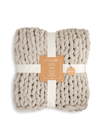 Demdaco Chunky Knit Throw Blanket - Taupe