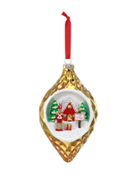 Demdaco Blown Glass Toy Village Diorama Ornament