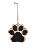 Evergreen Wood Customizable Paw Print Ornament