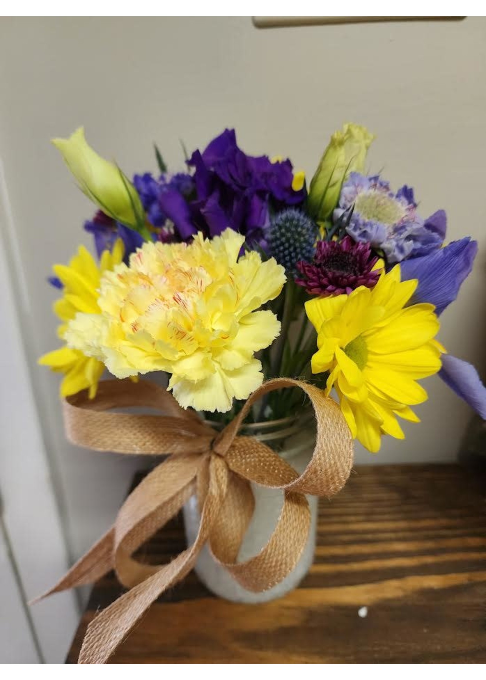 Mason Jar Flower Bouquet