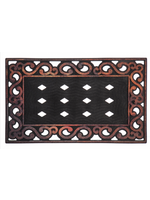 Evergreen Variegated Scroll Sassafras Mat Tray