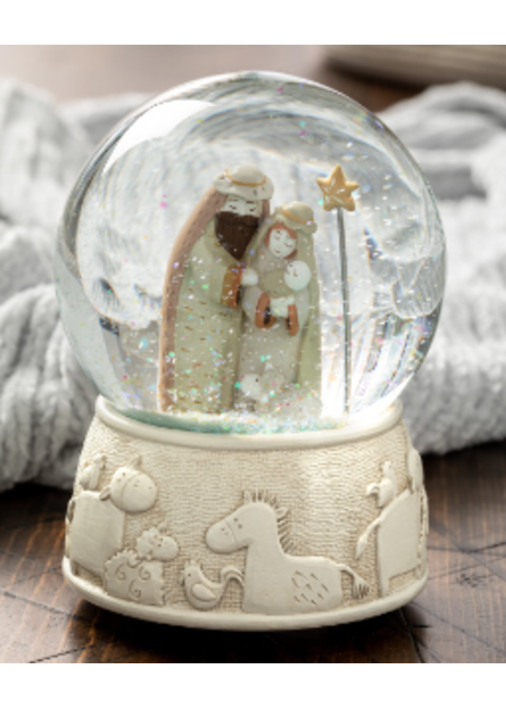 Demdaco Musical Holy Family Snow Globe
