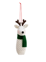 Demdaco Plush Deer Ornaments - Green Scarf