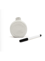 Demdaco WRITE ON Small Round Vase with Marker